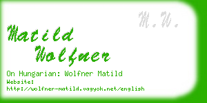 matild wolfner business card